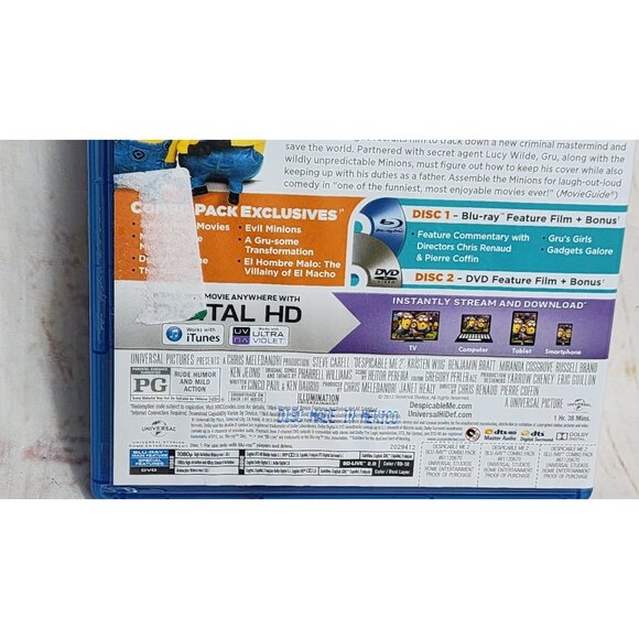Despicable Me 2 Blu-Ray/DVD/Digital HD Combo Pack With 3 New Mini-Movies - Picture 8 of 9
